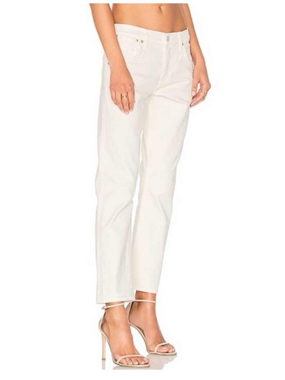 Citizens Of Humanity NWT 25 Emerson Slim Boyfriend Cream Denim Mid Rise - Picture 2 of 13
